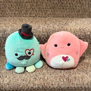 Cute Octopus and Stingray Squishmallow Set